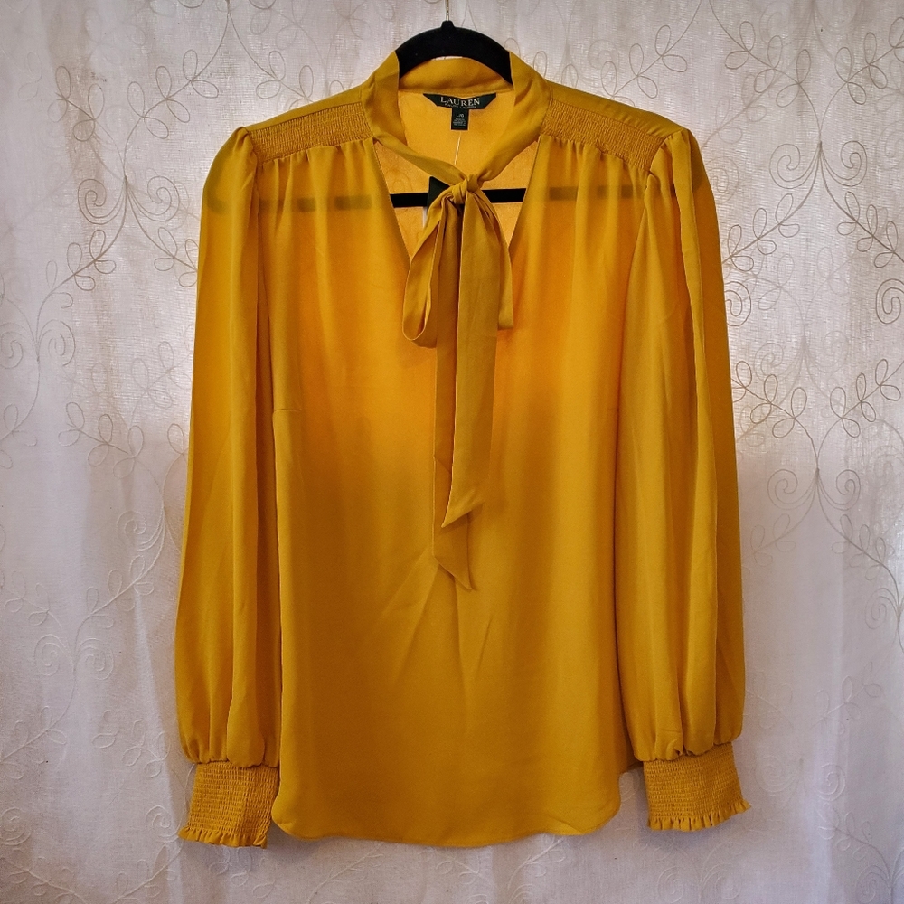 Ralph lauren neck Georgette top